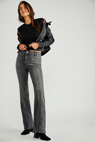 flare jeans with star on back