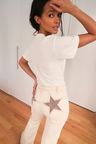 free people white flare jeans