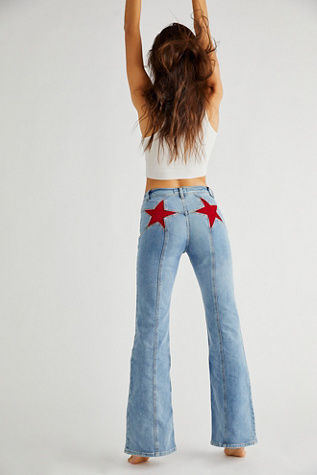 jeans with red stars on back