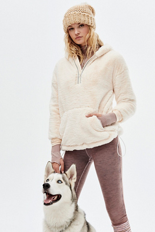 free people light as a feather fuzzy hoodie