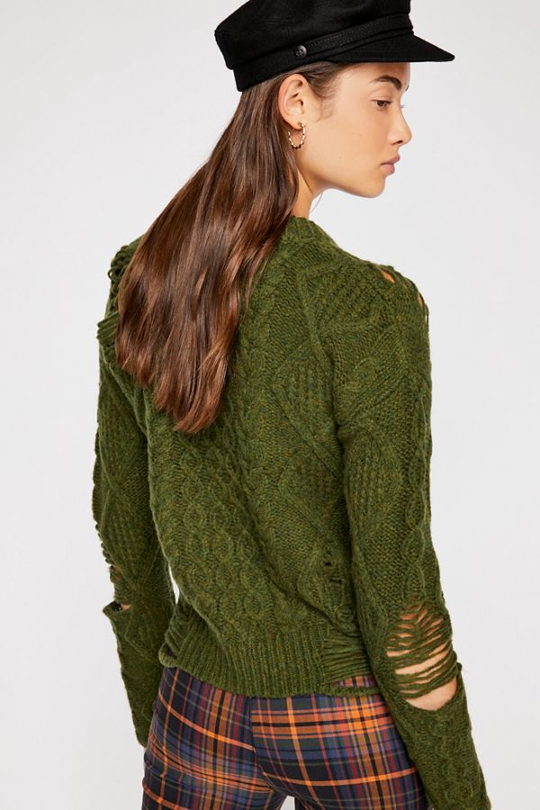 Slide View 2: Jolene Destroyed Cable Sweater