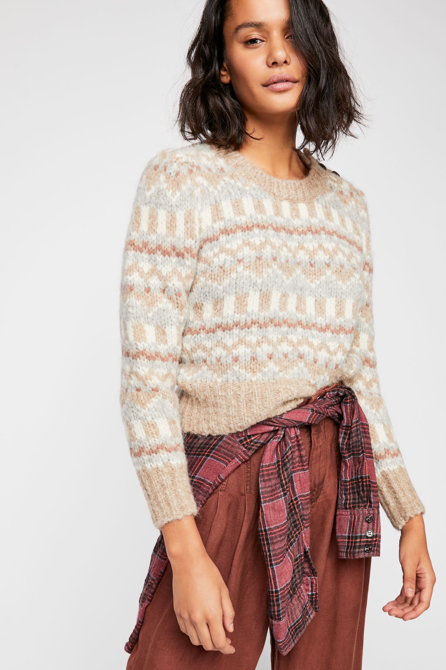 Slide View 1: Cropped Pullover Sweater