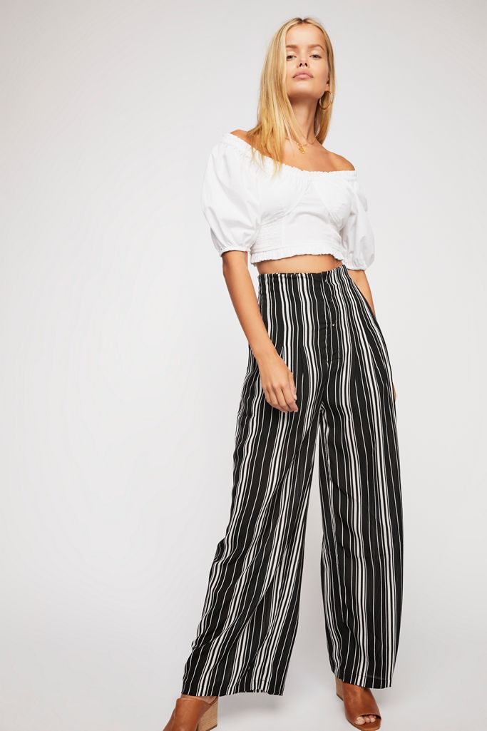 designer pants with stripe