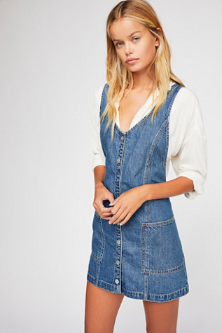 free people denim jumper