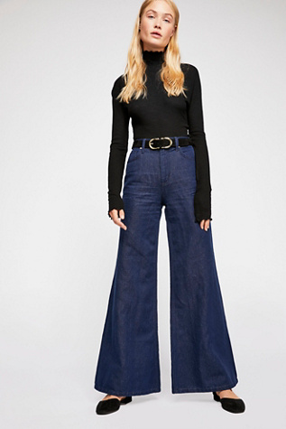 super high waisted wide leg jeans