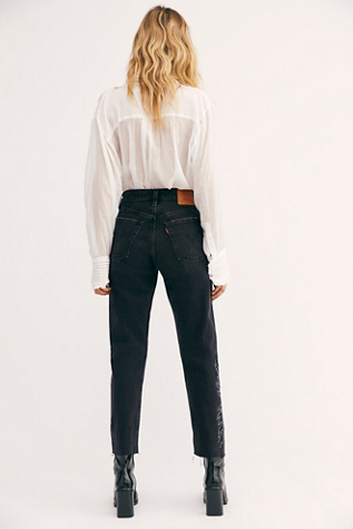 levi's 501 cropped black jeans