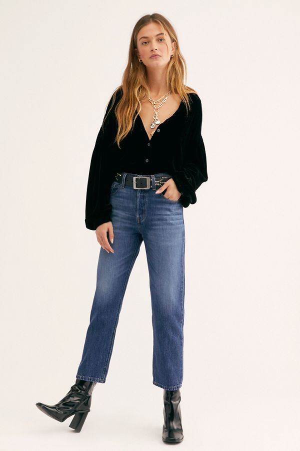 levi's 501 crop shot in the dark