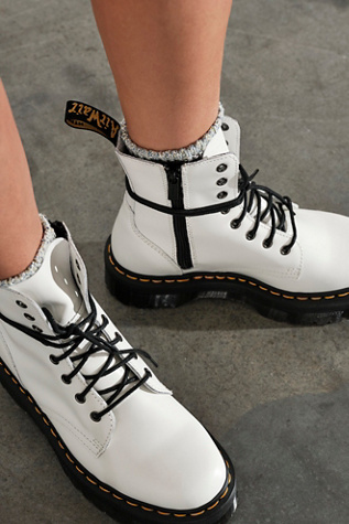 white chunky doc martens