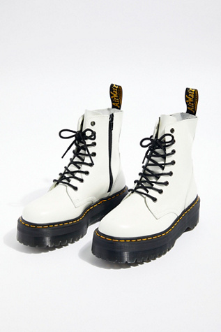 white platform doc martens