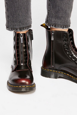 dr martens pascal front zip cherry