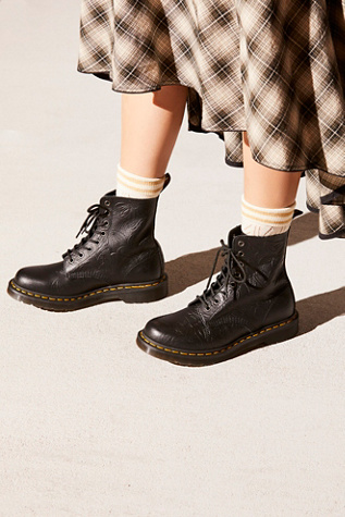 embossed dr martens