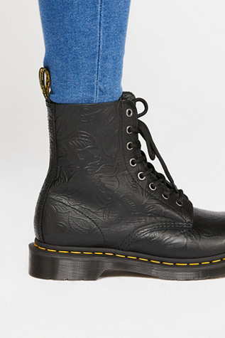 dr martens pascal floral emboss