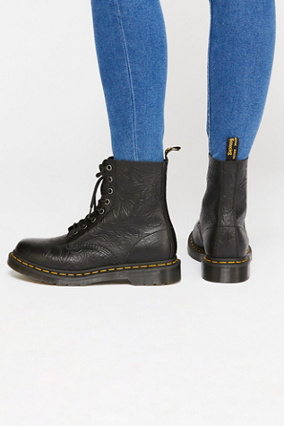 Floral embossed store dr martens