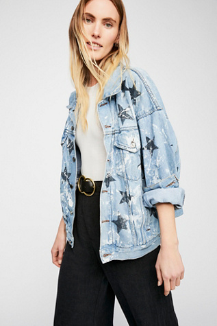 free people oversized jean jacket