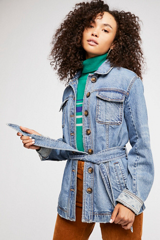 free people denim shirt jacket