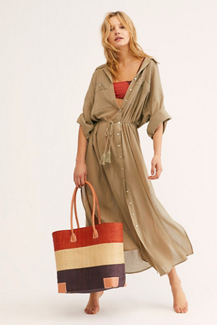 spell linda shirt dress khaki