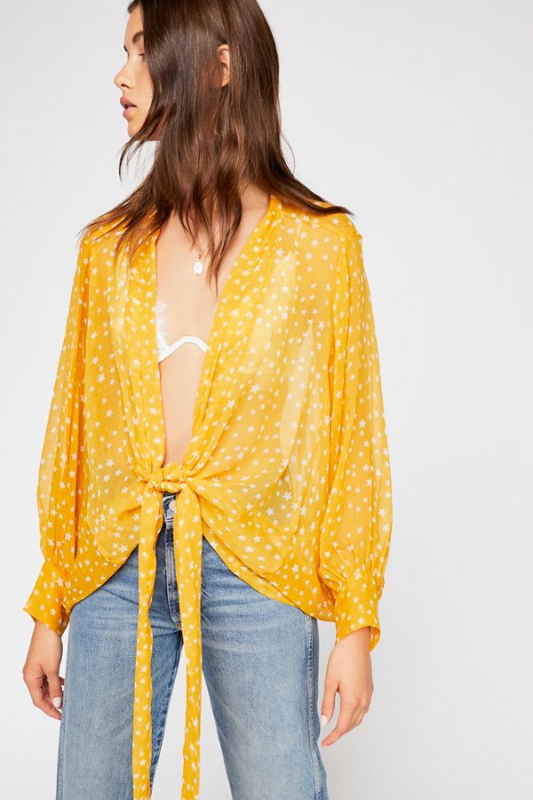 Slide View 1: Star Dazed Tie Front Kimono