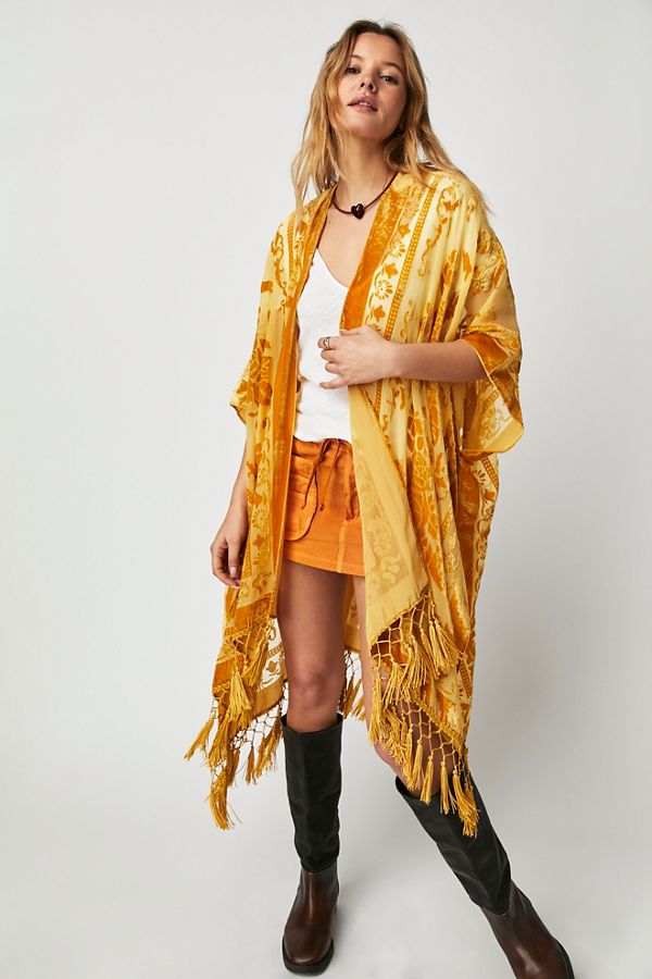 Slide View 1: Nightbird Burnout Kimono