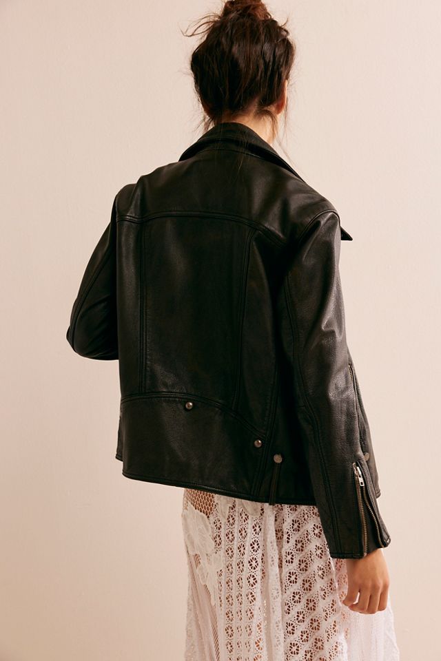 Free People Jealousy Leather Moto Jacket. 3