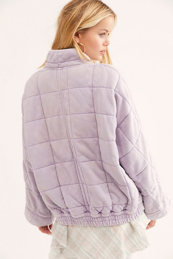 dolman quilted knit jacket champagne diamond