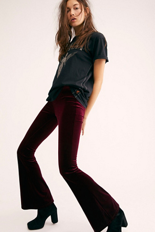 free people velvet flare pants