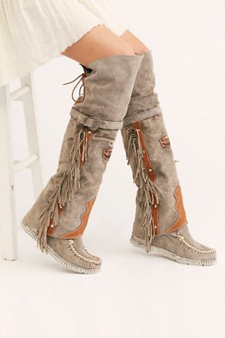 Grey Tall Boots Over The Knee Mid Calf More Free People Uk