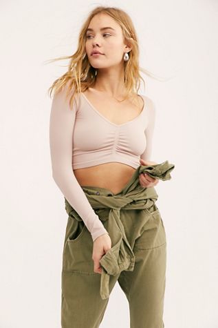 Ruched Front Long Sleeve