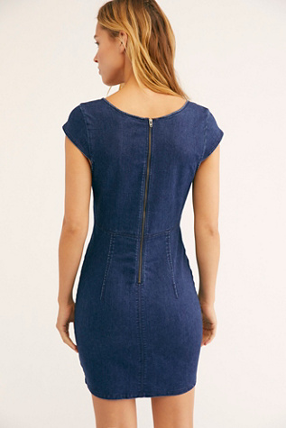 free people lia denim mini dress