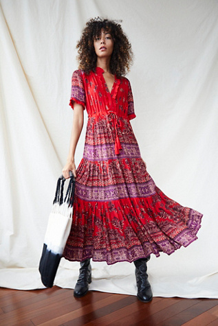 red floral free people dress