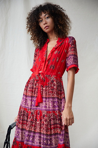 free people rare feeling pleated printed dress