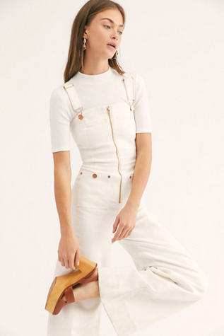 free people white overalls