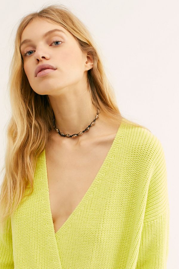 Slide View 4: Ribbed Wrap Cardi