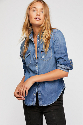 levi's denim shirt women's