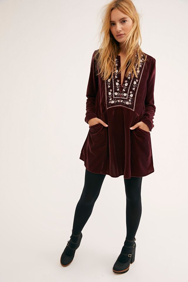 Always Forever Velvet Mini Dress | Free People