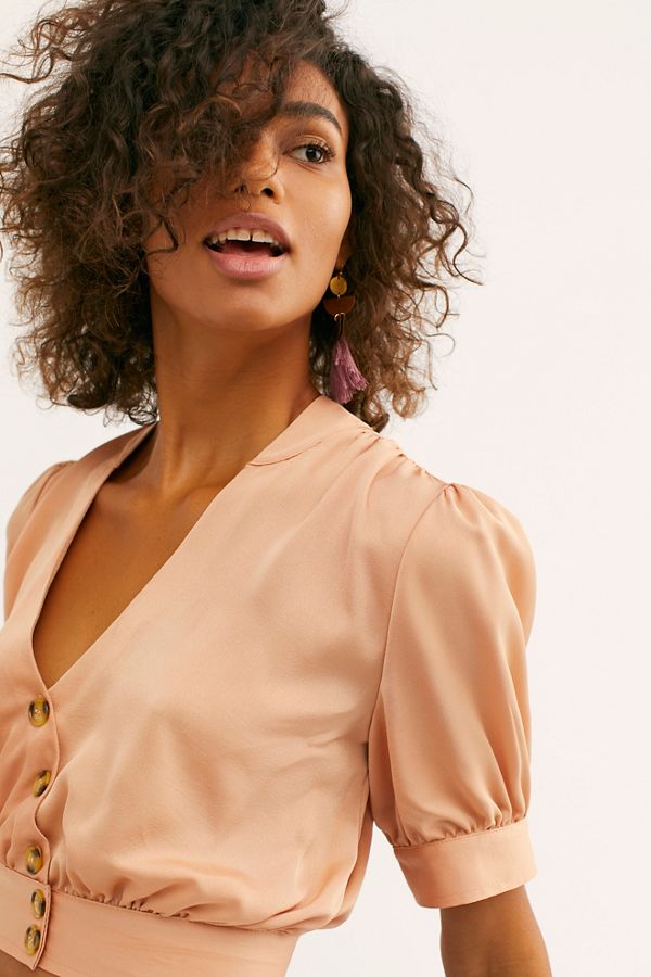 Slide View 3: Stay Bold Buttondown Top