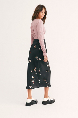 free people normani bias printed skirt