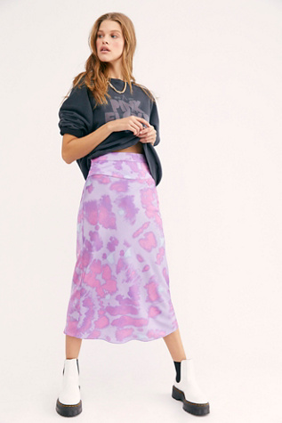 free people normani bias printed skirt