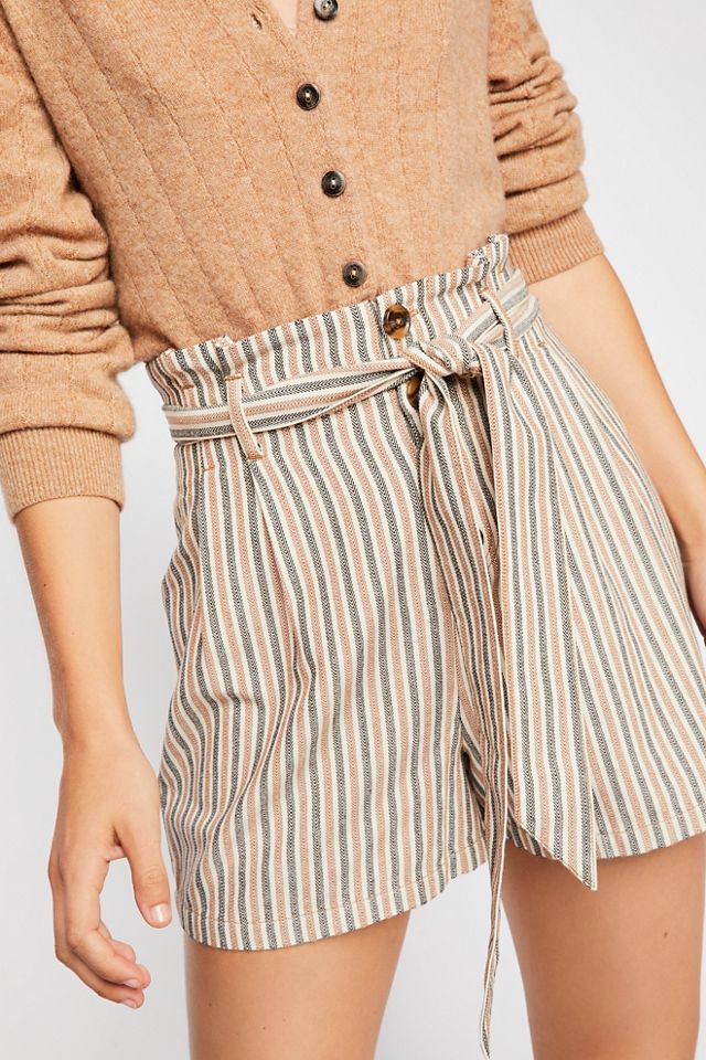 Stripe Paperbag Shorts Free People