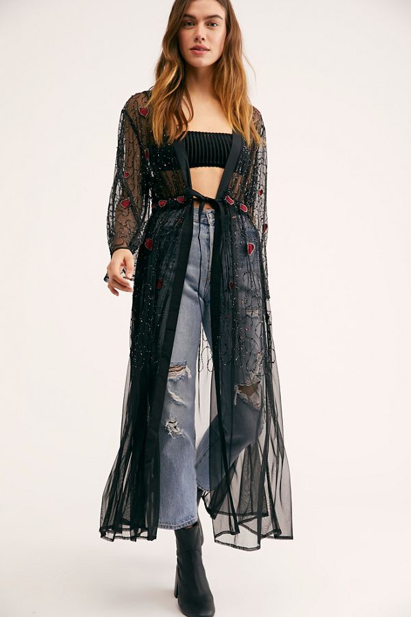 Slide View 1: Sacred Hearts Embellished Kimono