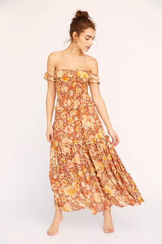 amethyst shirred sundress