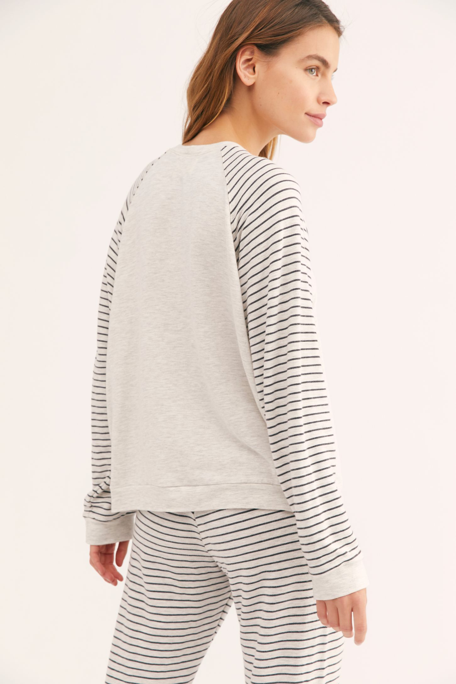 Slide View 2: Pinstripe Raglan Pullover