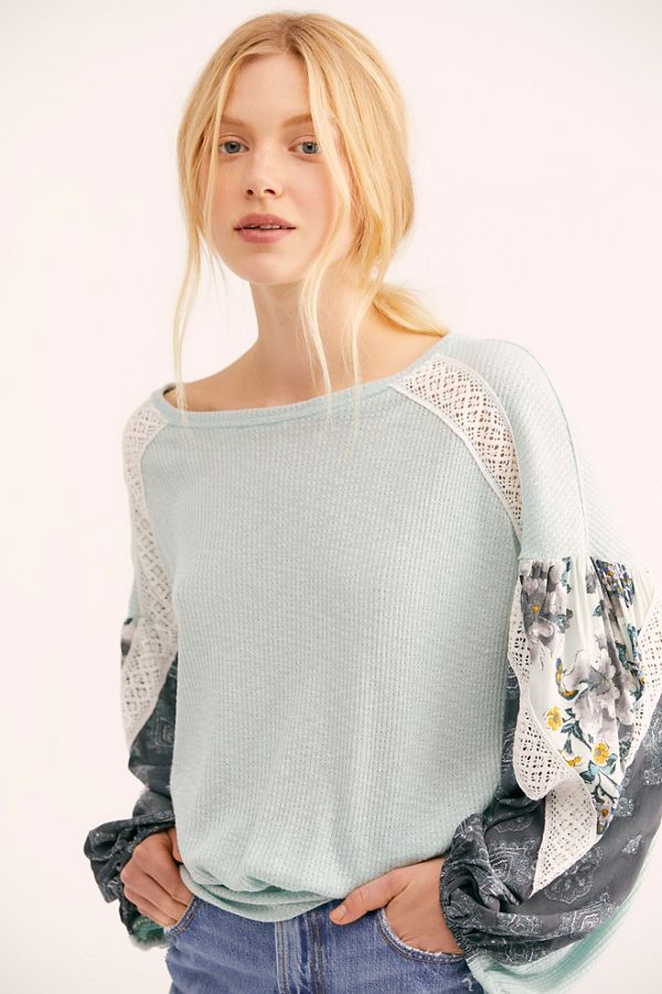 Free People Tangerine Tiered Thumbhole Top - Macy's