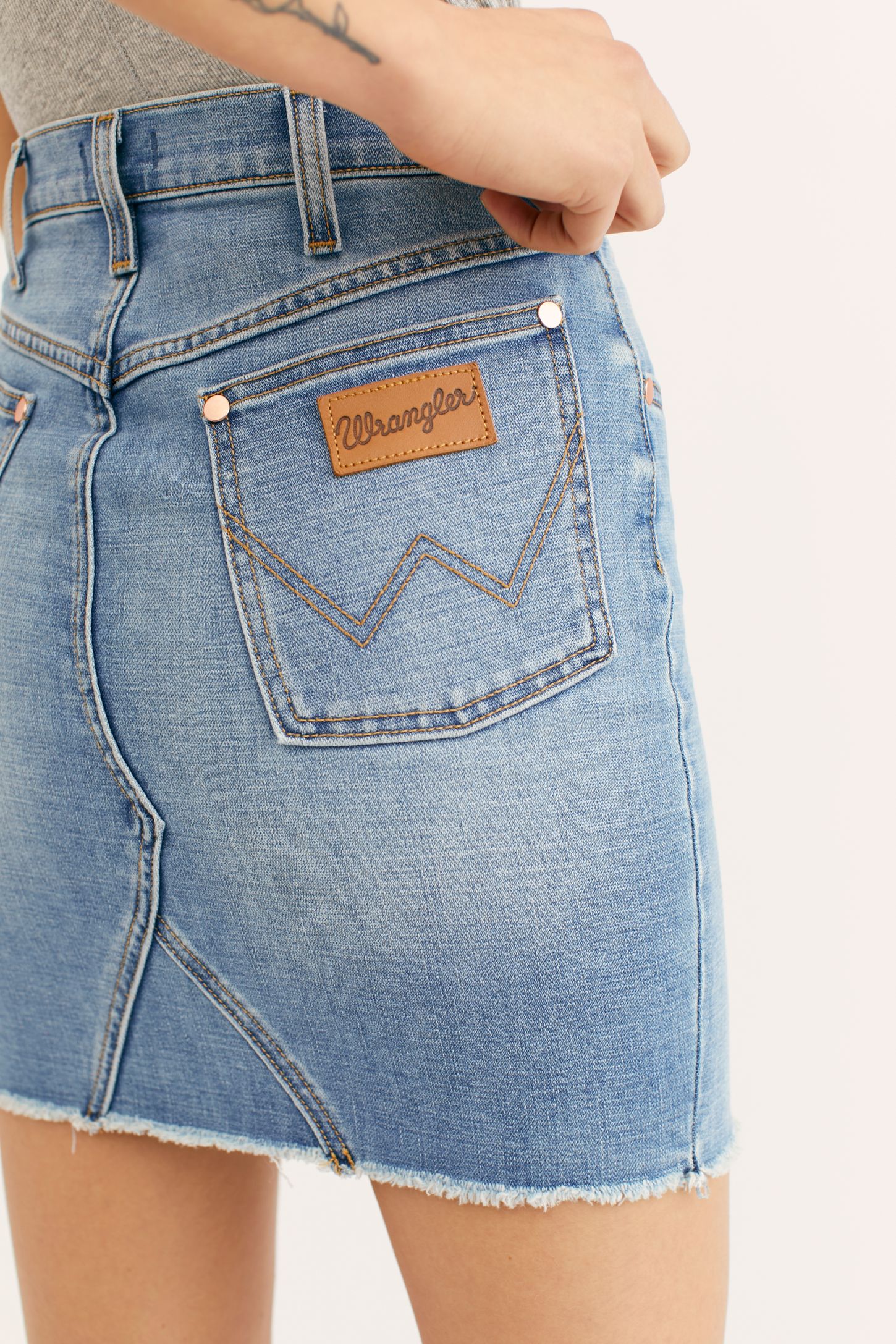 Slide View 3: Wrangler High-Rise Heritage Mini Skirt