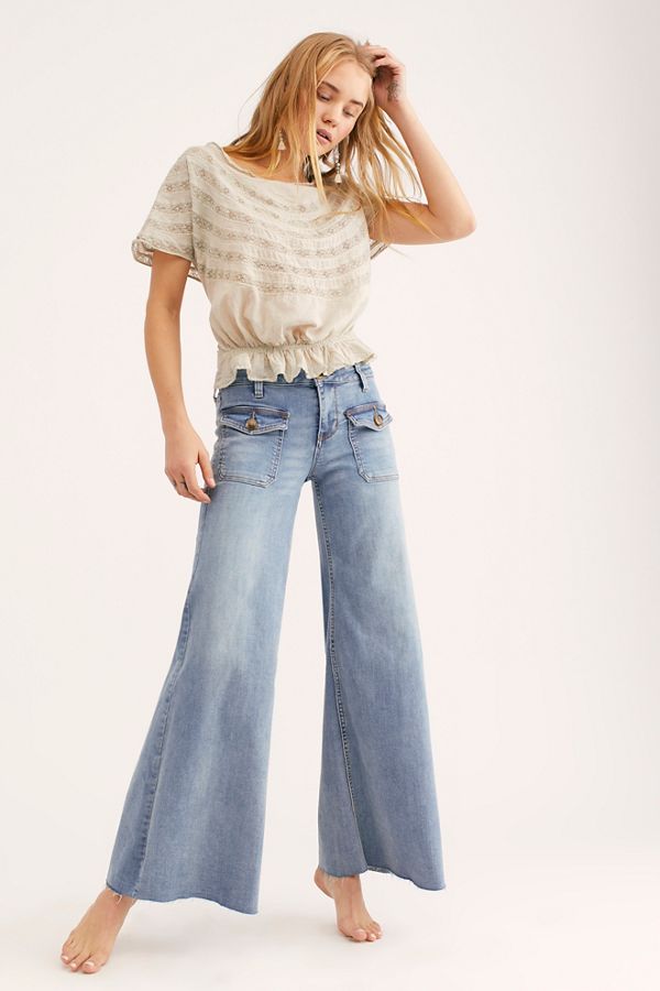 Hailey Low Rise Bell Bottom Jeans Free People