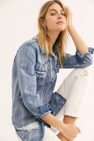 people denim shirt