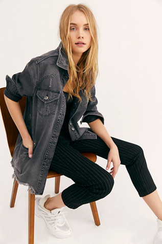 free people denim shirt jacket
