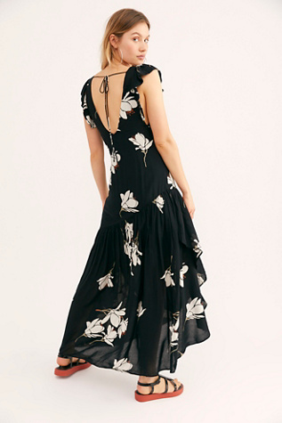 free people black dress with flowers