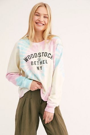 Woodstock Tie Dye Graphic Sweatshirt 