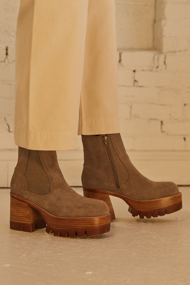 preston platform ankle boots cognac