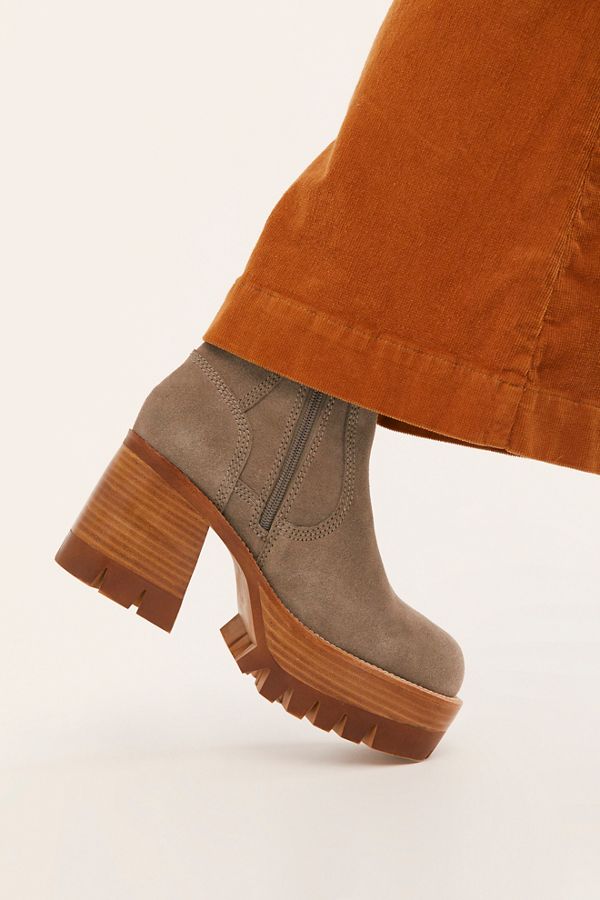 preston platform ankle boots cognac